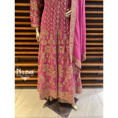 Shocking Pink Georgette Anarkali Suit