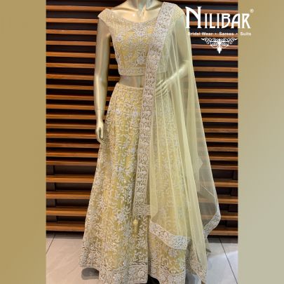 Lemon Net Lehenga