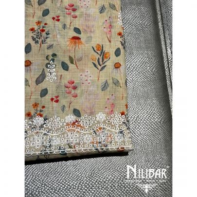 Pastel Yellow Kota Cotton Unstitched Suit