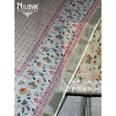 Pastel Yellow Kota Cotton Unstitched Suit