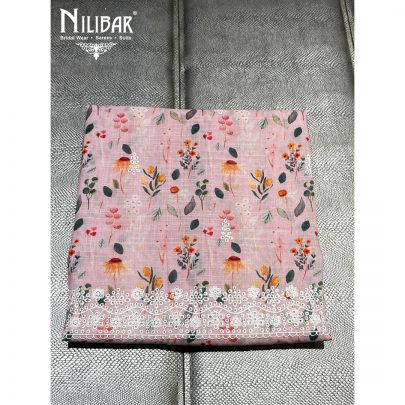 Baby Pink Kota Cotton Unstitched Suit
