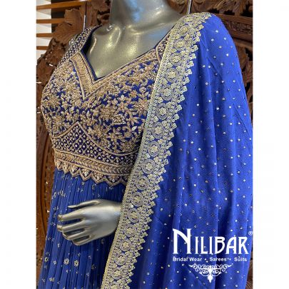 Blue Georgette Sequin Anarkali