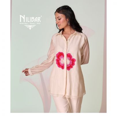 Off White Mul Cotton Co-ord Set