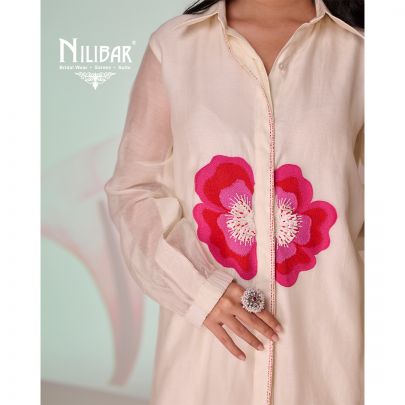 Off White Mul Cotton Co-ord Set