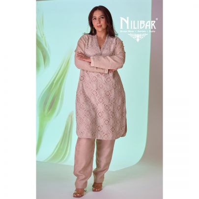 Beige Silk Kurta Set