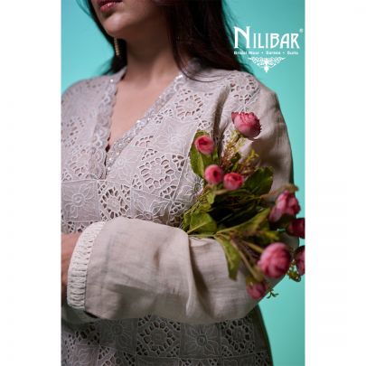 Beige Silk Kurta Set