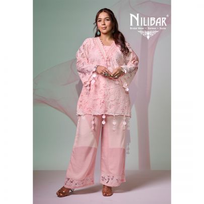 Peach Cotton Short Shirts Paired with Pants