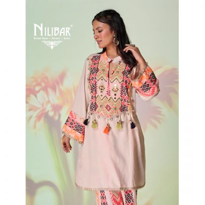 Beige Neon Jute Short Shirts Paired with Pants