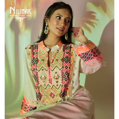 Beige Neon Jute Short Shirts Paired with Pants