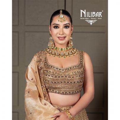 Light Beige Silk Lehenga