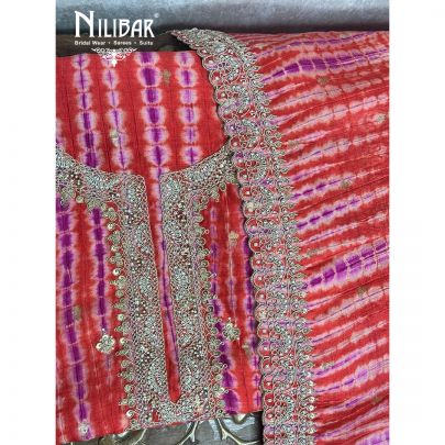 Pink Silk Unstitched Suit