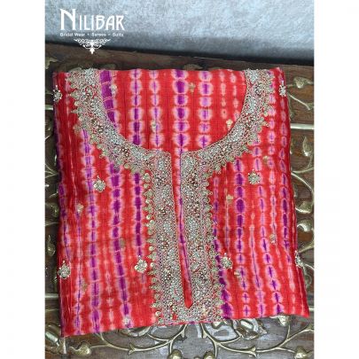Pink Silk Unstitched Suit