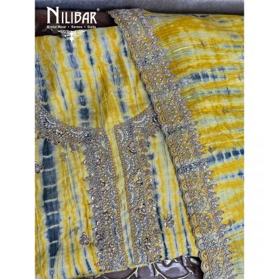 Light Yellow Silk Unstitched Suit