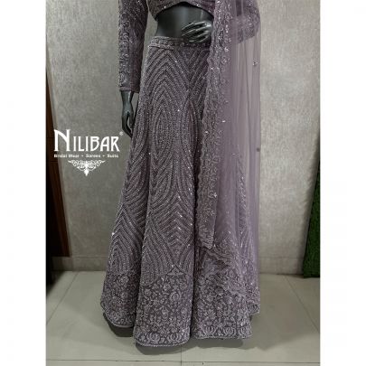Mouve Soft Net Embroidered Lehenga