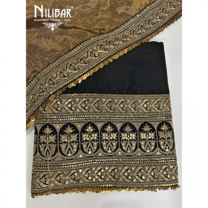 Black Silk Unstitched Suit
