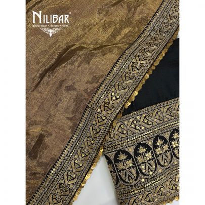 Black Silk Unstitched Suit