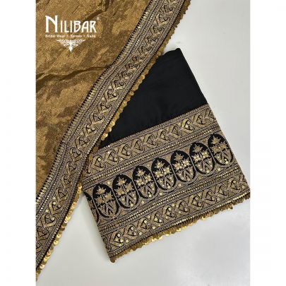 Black Silk Unstitched Suit