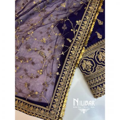 Purple Silk Unstitched Suit
