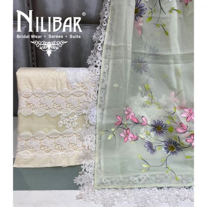 Pastel Yellow Pakistani Unstitched Suit