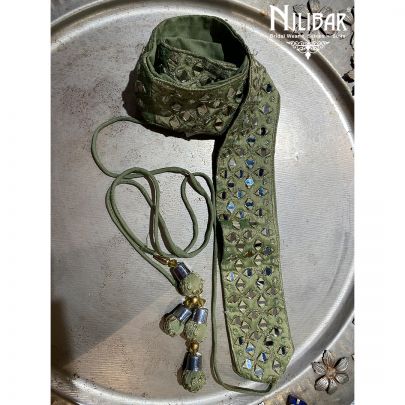 Sage Green Silk Belt