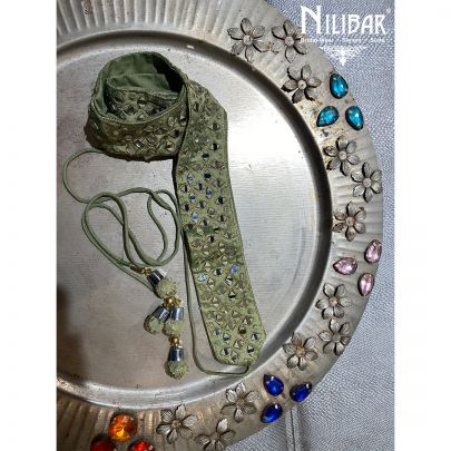 Sage Green Silk Belt