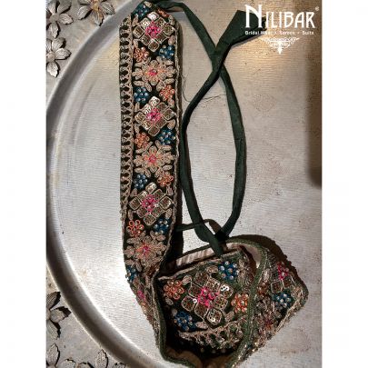 Bottle Green Micro Velvet Belt