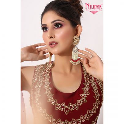 Maroon Georgette Dhoti Suit