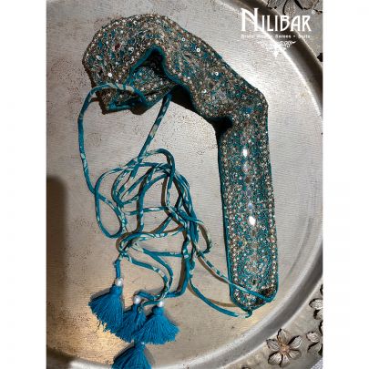 Cyan Georgette Belt
