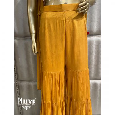 Mustard Yellow Georgette Sharara Suit
