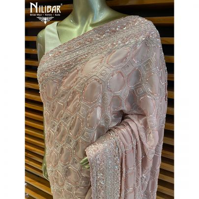 Punch Pink Organza Saree