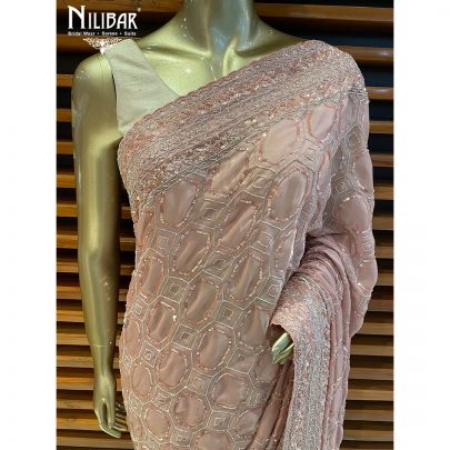 Punch Pink Organza Saree