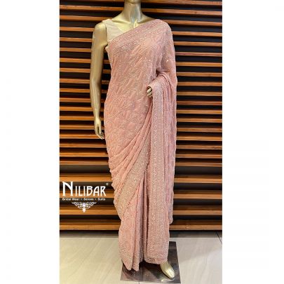 Punch Pink Organza Saree