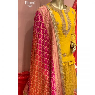 Mustard Silk Lehenga