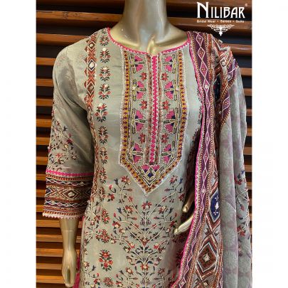Green Crepe Silk Garara Suit