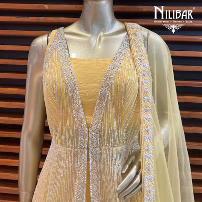 Yellow Silk and Net Lehenga