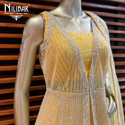 Yellow Silk and Net Lehenga