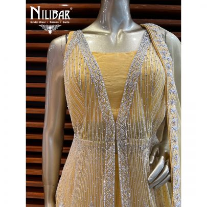 Yellow Silk and Net Lehenga