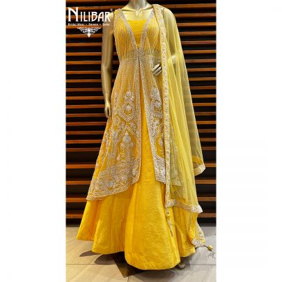 Yellow Silk and Net Lehenga