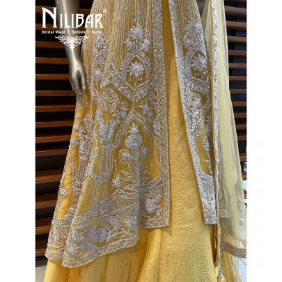 Yellow Silk and Net Lehenga