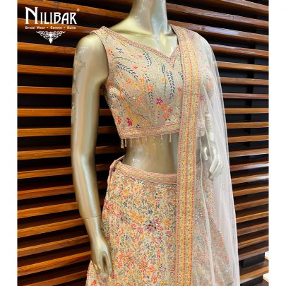 Ancient Grain Silk and Net Lehenga