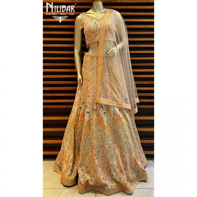 Ancient Grain Silk and Net Lehenga