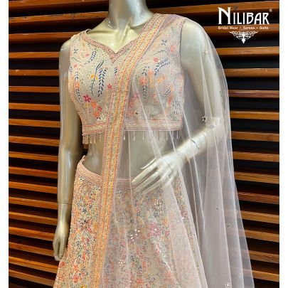 Ancient Grain Silk and Net Lehenga