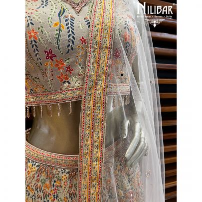 Ancient Grain Silk and Net Lehenga