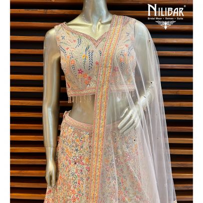 Ancient Grain Silk and Net Lehenga