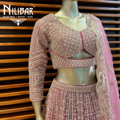 Blush Pink  Net Lehenga