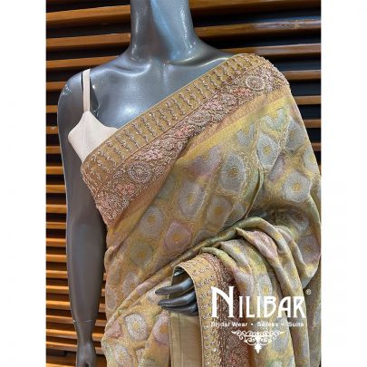 Multicolor Banarasi Silk Satin Saree