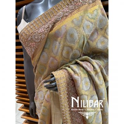 Multicolor Banarasi Silk Satin Saree
