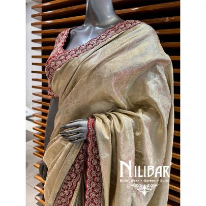 Red/Gold Kanjivaram Silk Embroidered Saree