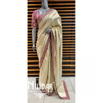 Red/Gold Kanjivaram Silk Embroidered Saree