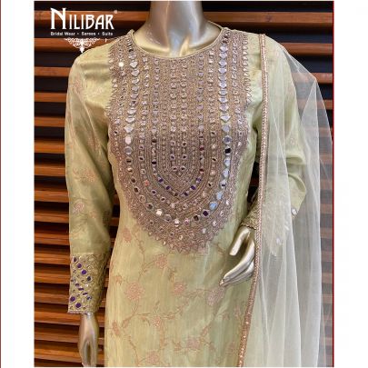 Pista Green Silk Palazzo Suit